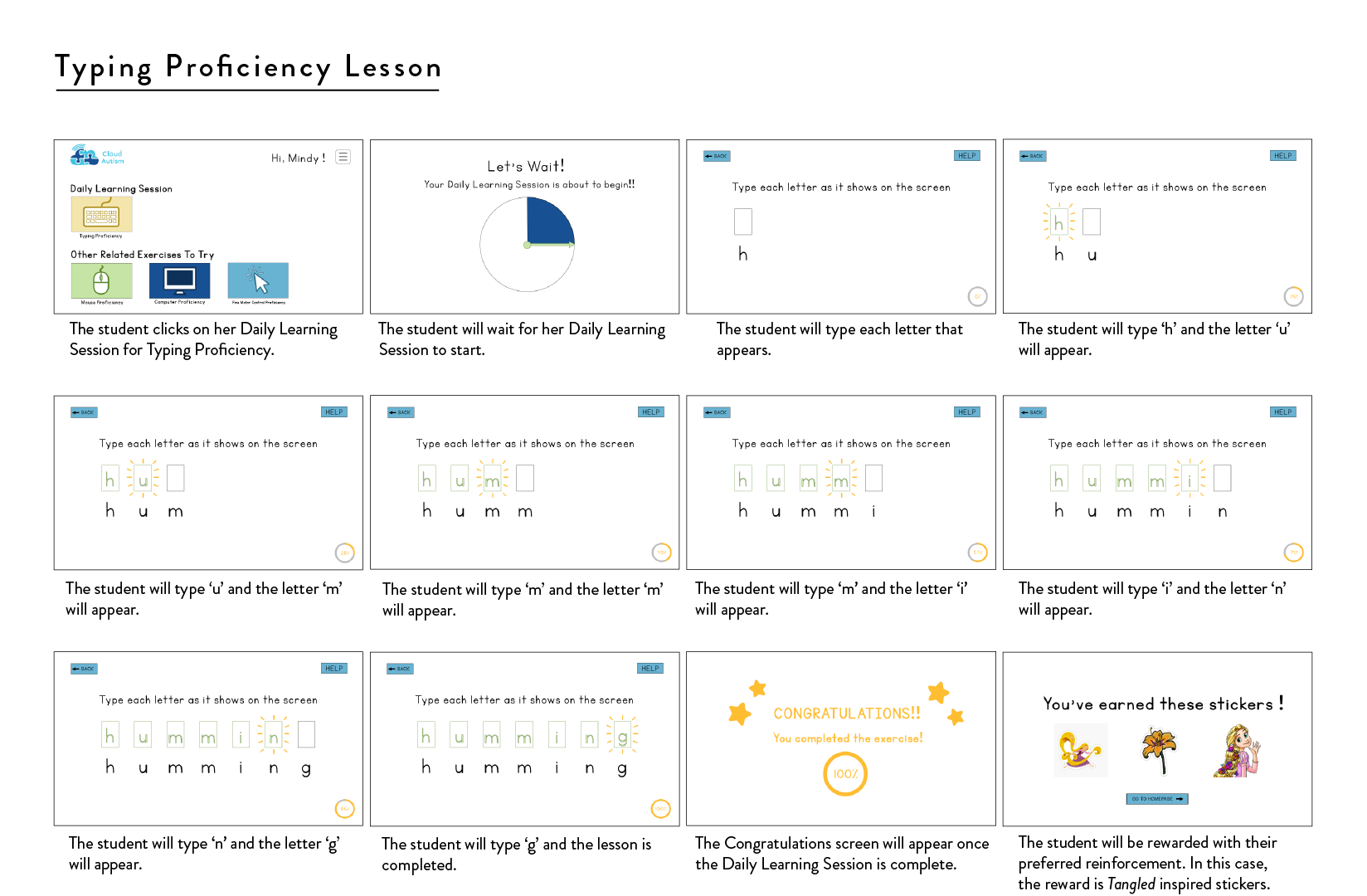 Cloud Autism - Typing Proficiency Lesson