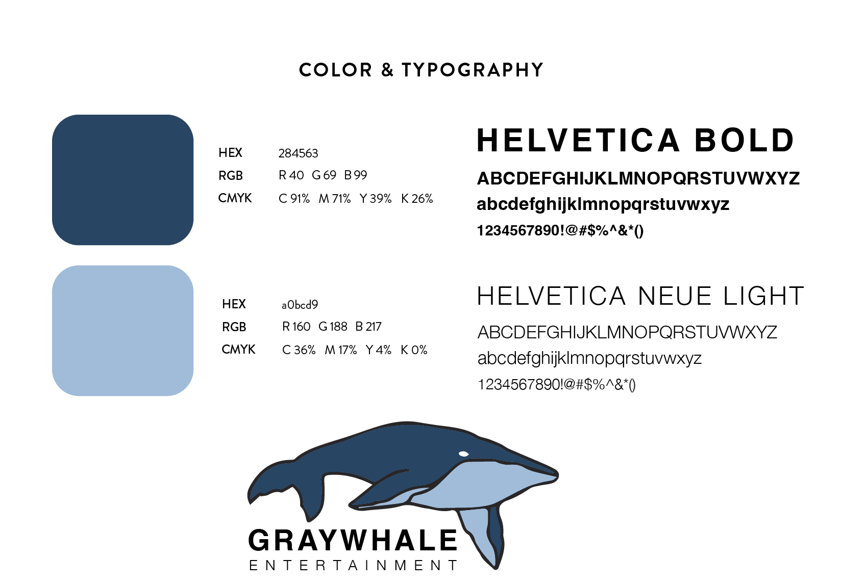 Graywhale New Logo Color & Typography