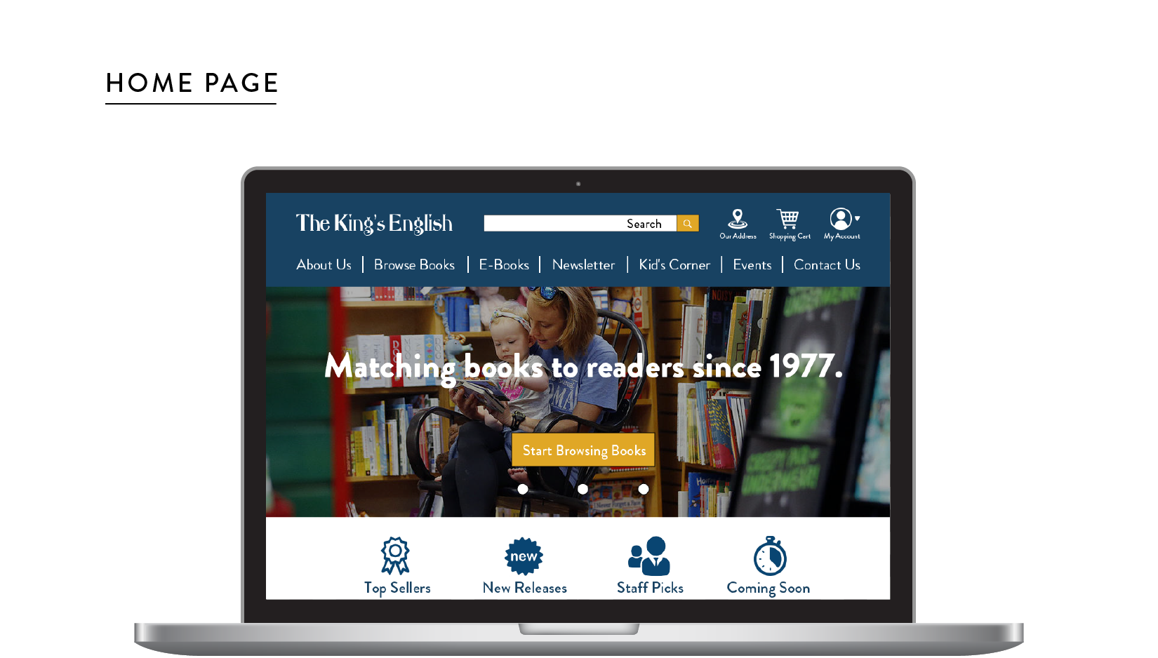 King's English Home Page Redesign