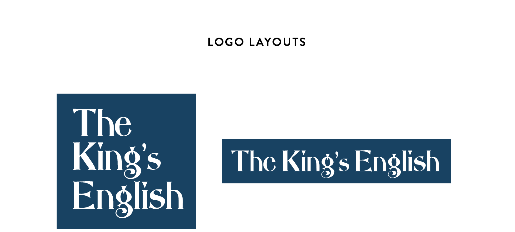 King's English Logo Layouts